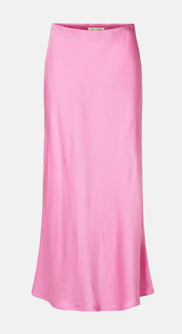 RDF Pink Satin Slip Bias Cut Skirt