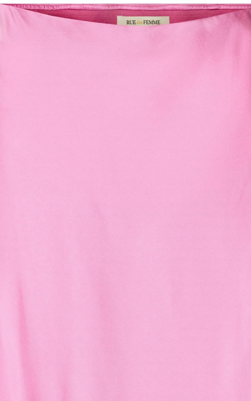 RDF Pink Satin Slip Bias Cut Skirt