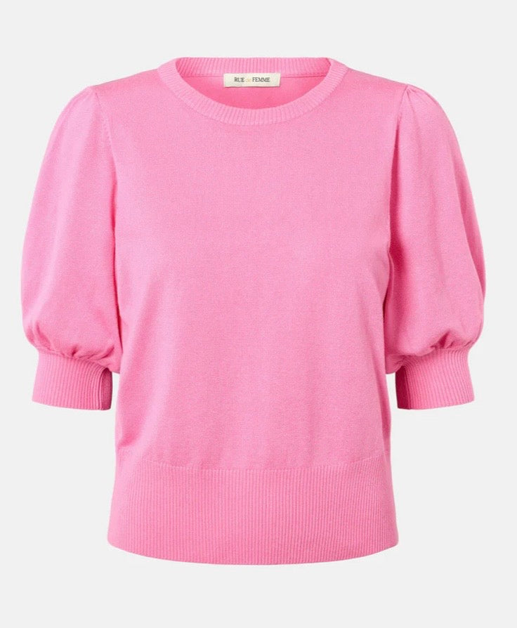 RDF Pink Fine Knit Princess Sleeve Jumper