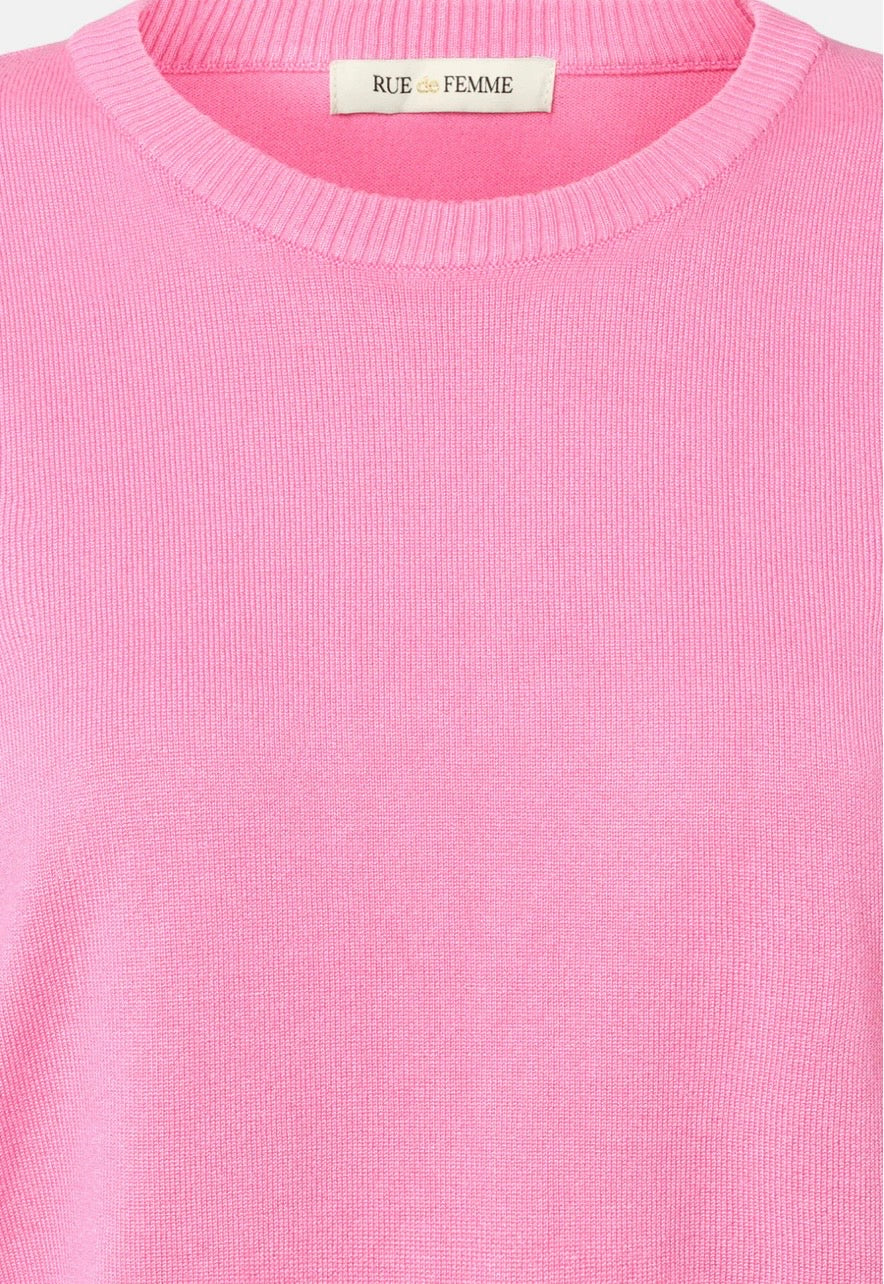 RDF Pink Fine Knit Princess Sleeve Jumper