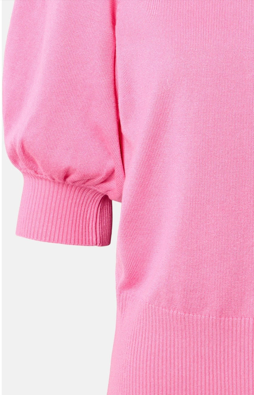 RDF Pink Fine Knit Princess Sleeve Jumper