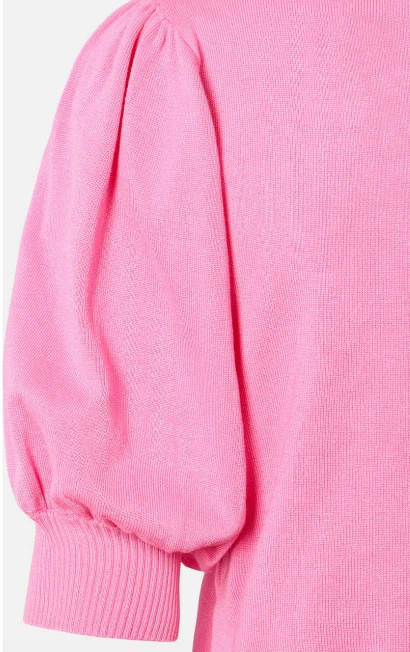 RDF Pink Fine Knit Princess Sleeve Jumper