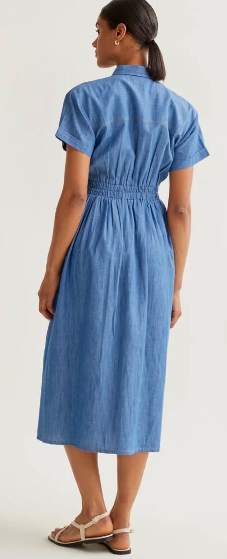 Compañía Blue Denim Wash Shirt Dress