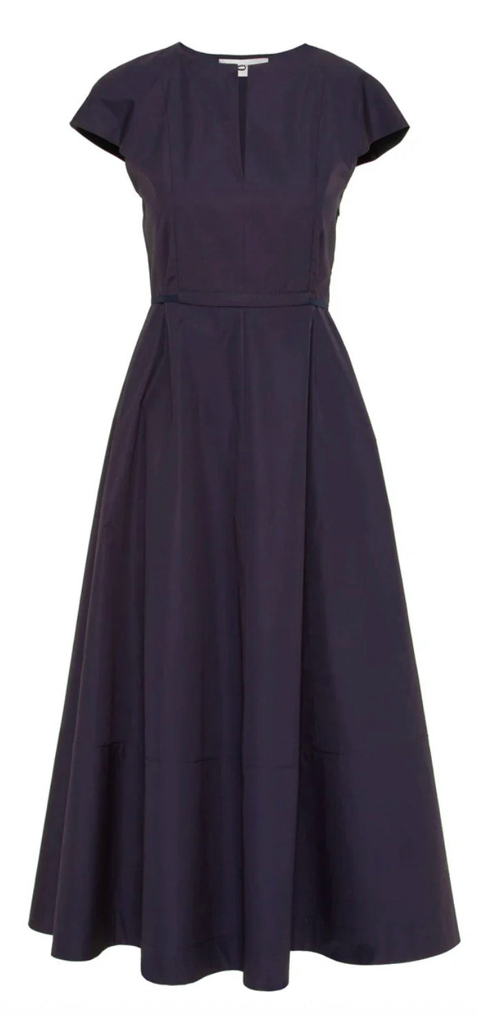 Beatrice B Navy Cotton "Dioresque" Classic Summer Dress SYBIL Boutique Beatrice B Navy Cotton "Dioresque" Classic Summer Dress SYBIL Boutique