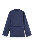 Scotch & Soda Navy Tailored Satin Blazer with Belt