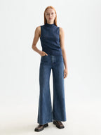 Scotch & Soda Navy Lurex Knitted Tank Top