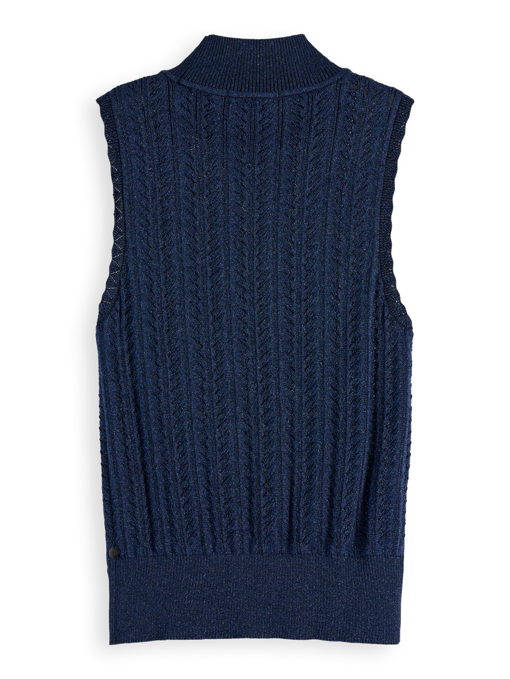 Scotch & Soda Navy Lurex Knitted Tank Top