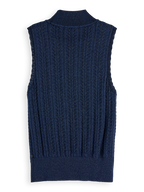 Scotch & Soda Navy Lurex Knitted Tank Top