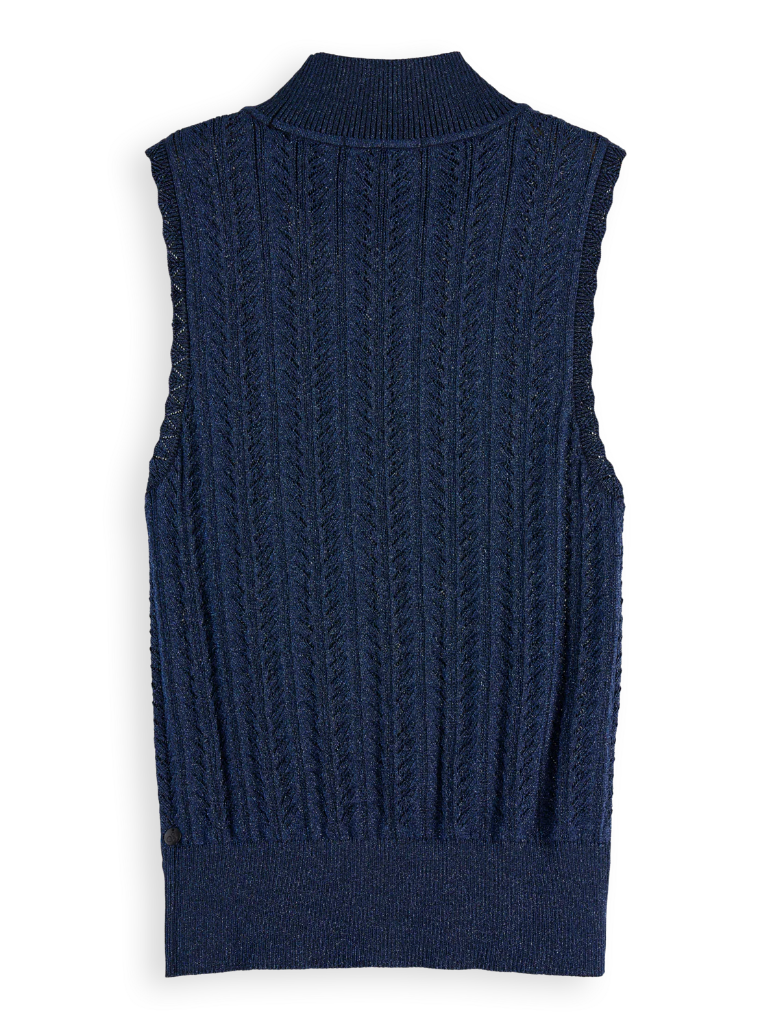 Scotch & Soda Navy Lurex Knitted Tank Top