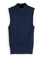 Scotch & Soda Navy Lurex Knitted Tank Top