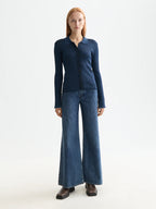 Scotch & Soda Navy Lurex Fitted Cardigan