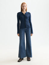 Load image into Gallery viewer, Scotch &amp; Soda Navy Lurex Fitted Cardigan
