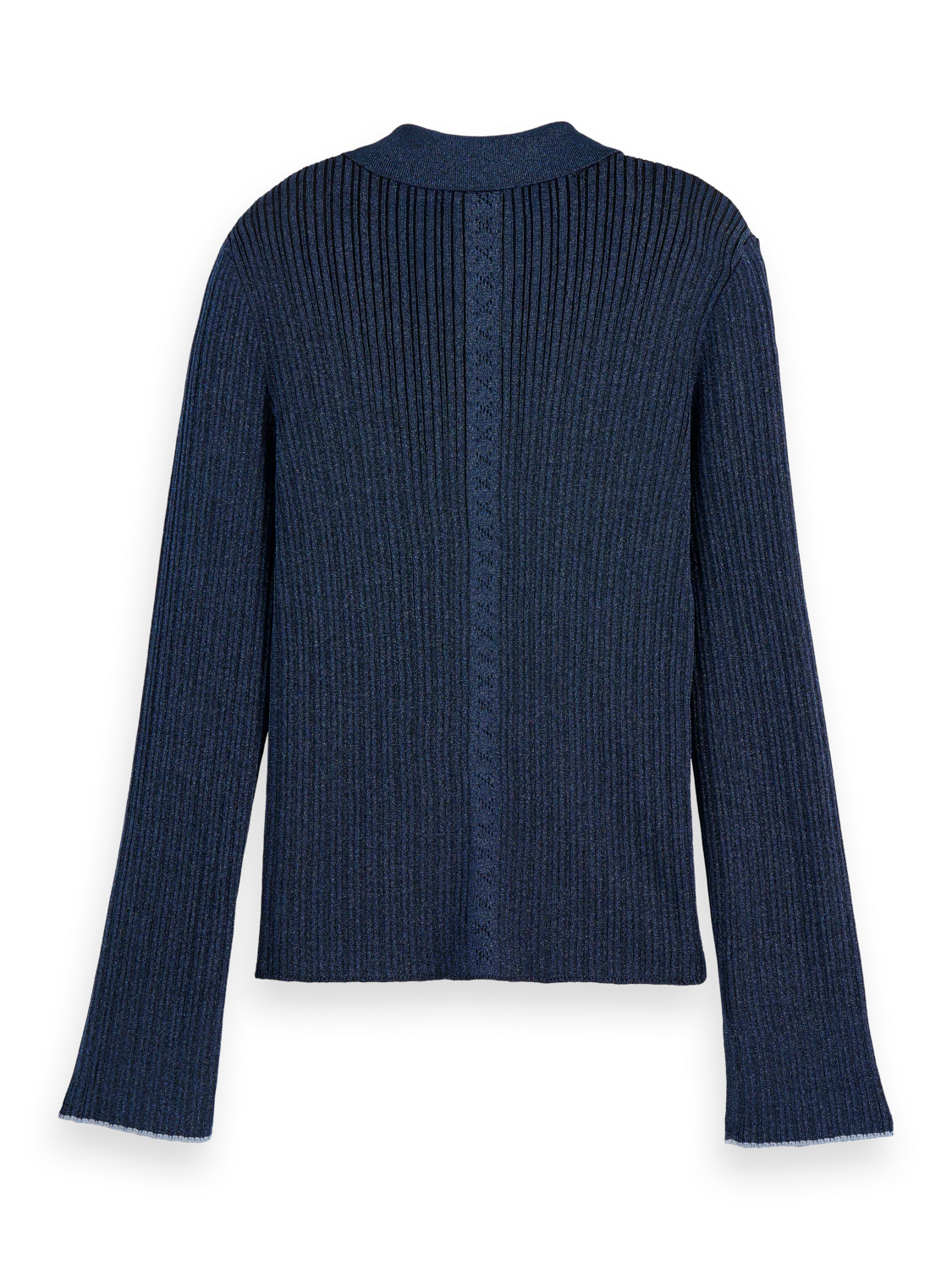 Scotch & Soda Navy Lurex Fitted Cardigan