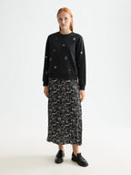 Scotch & Soda Black Sweatshirt with Embroidered Details