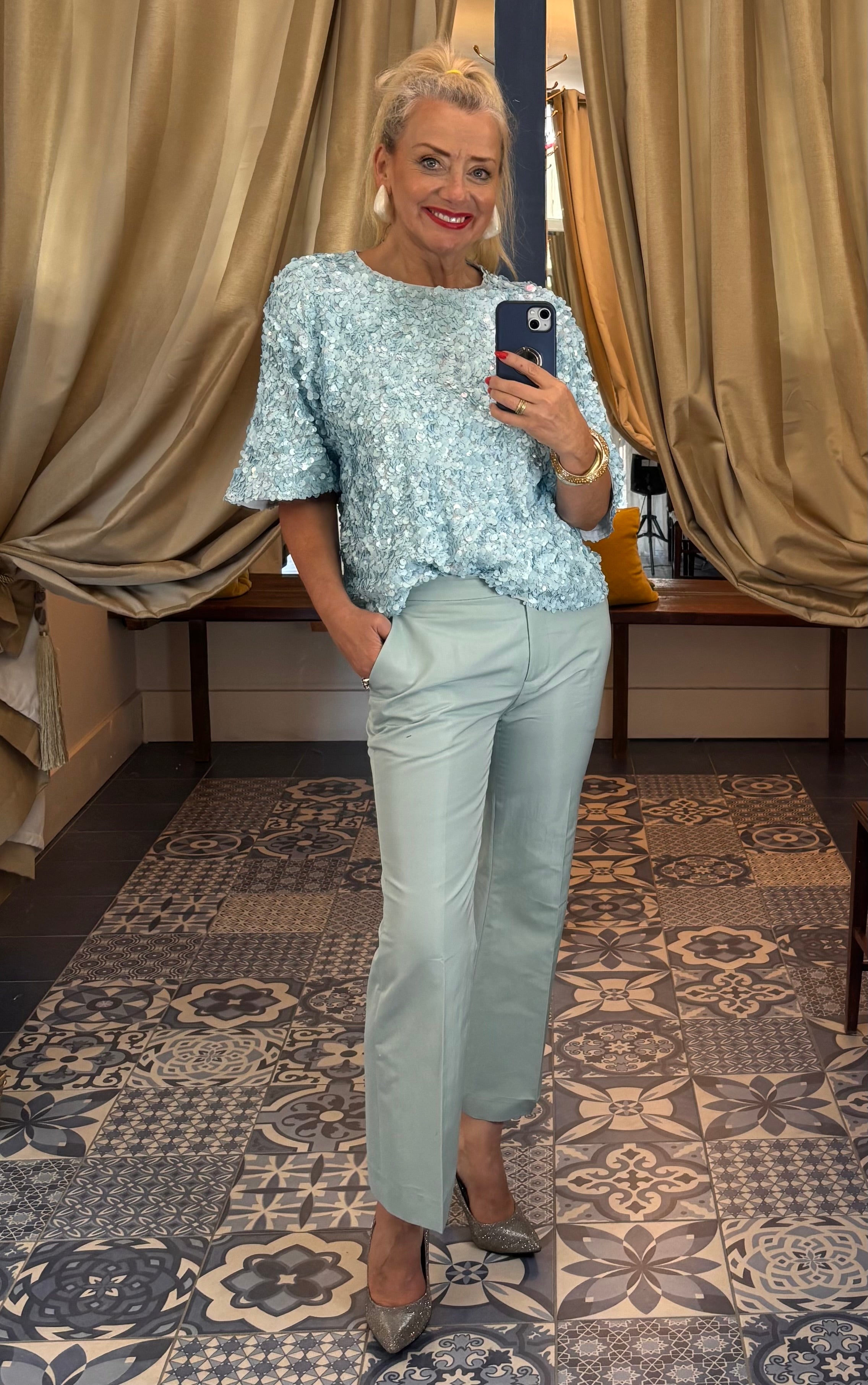 Essentiel Antwerp Duck Egg Blue Trousers