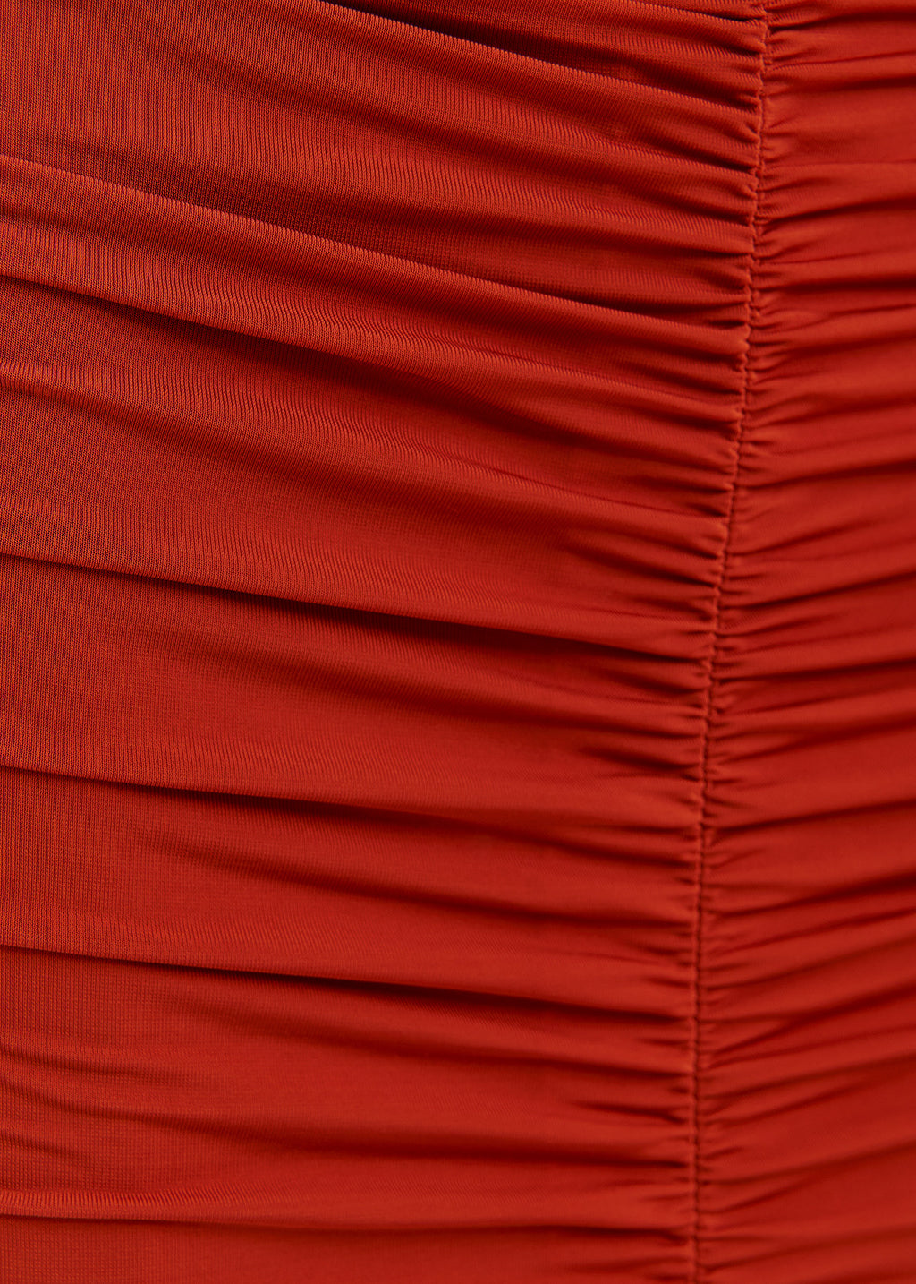 Essentiel Antwerp Tobacco Strapless Midi Dress with Sculpted Ruching & Subtle Cut-Out Detail