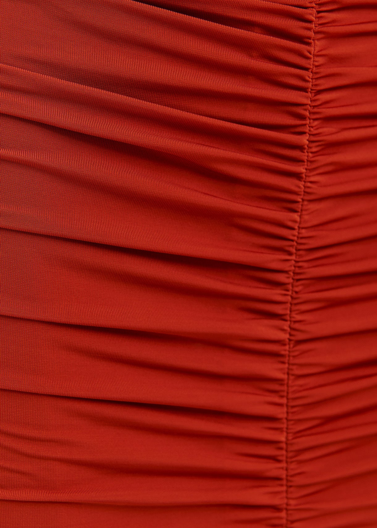 Essentiel Antwerp Tobacco Strapless Midi Dress with Sculpted Ruching & Subtle Cut-Out Detail
