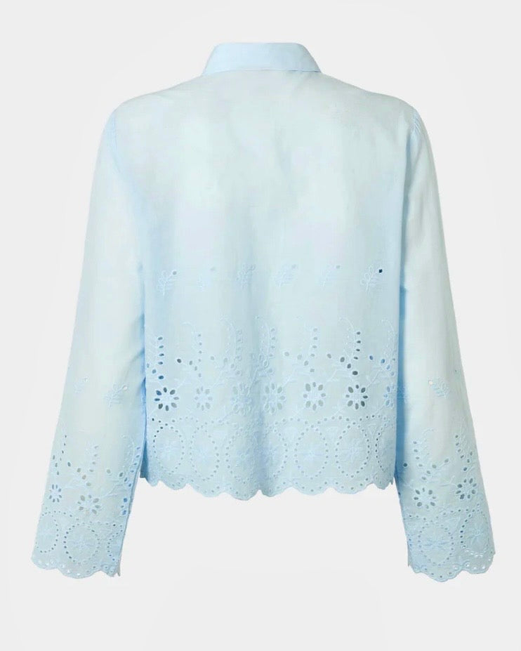 RDF Sky Blue Broderie Anglaise Shirt