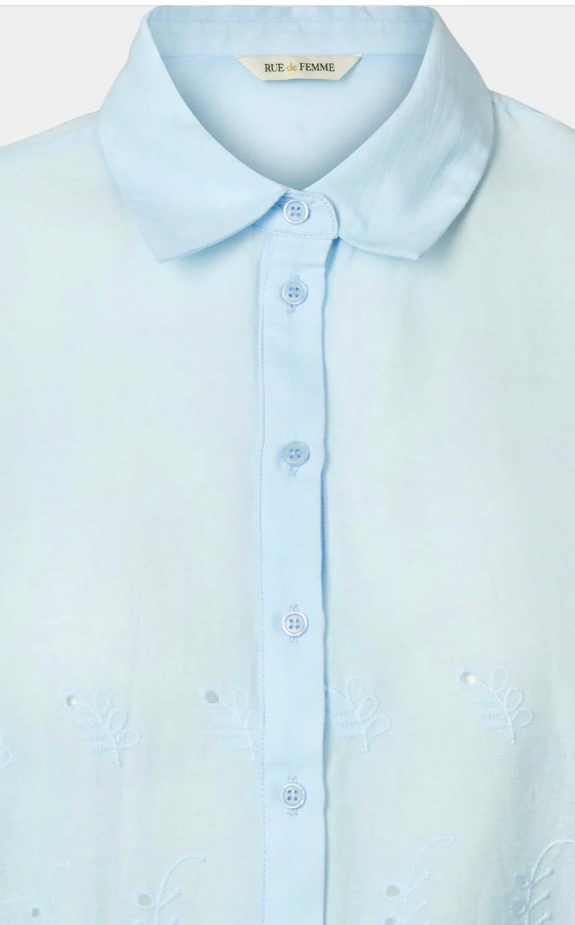 RDF Sky Blue Broderie Anglaise Shirt