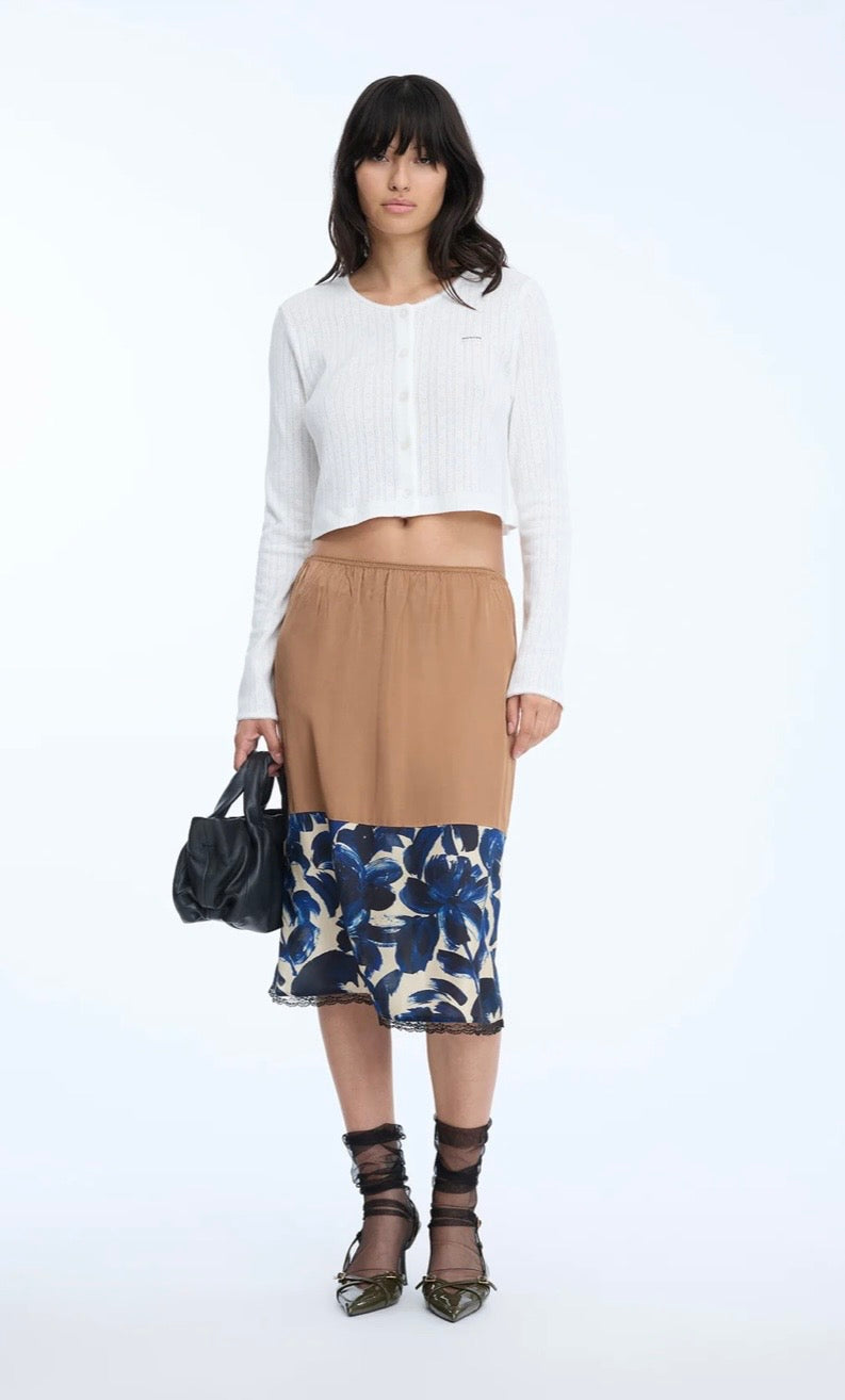 Munthe Nude & Navy Trimmed NINIA Slip Skirt