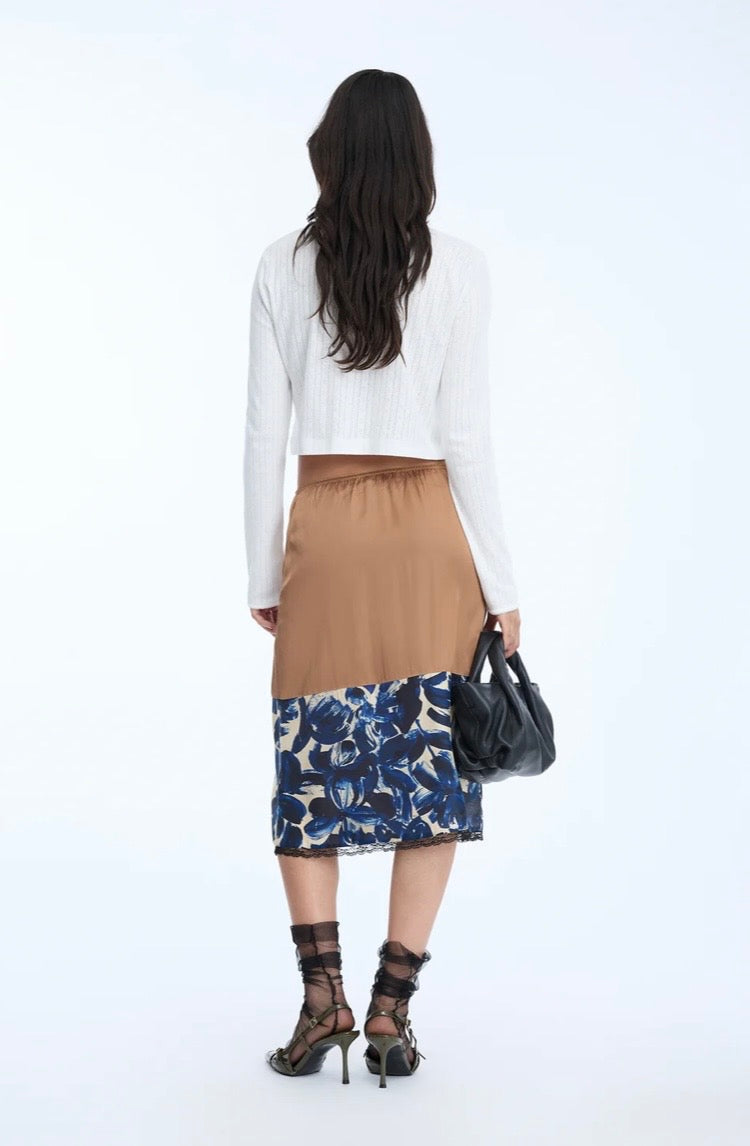 Munthe Nude & Navy Trimmed NINIA Slip Skirt