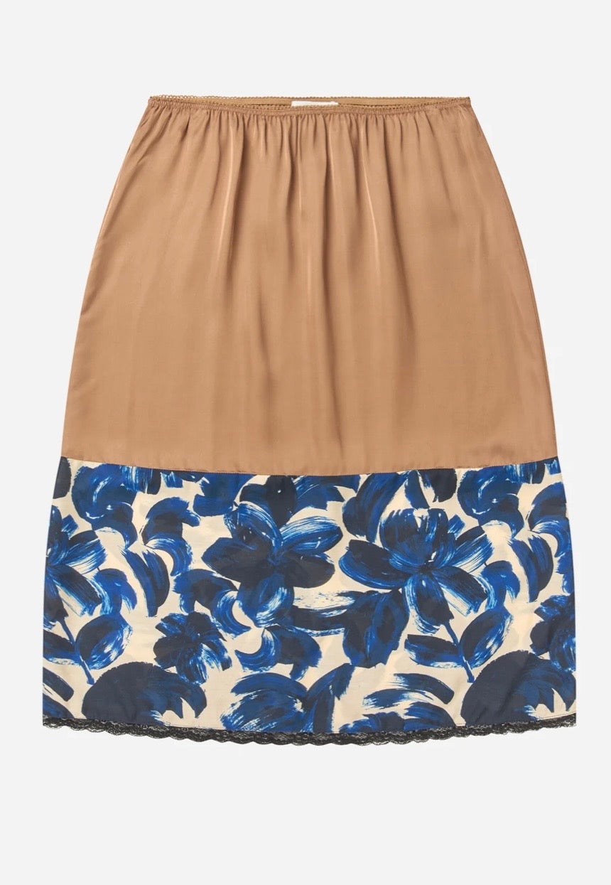 Munthe Nude & Navy Trimmed NINIA Slip Skirt