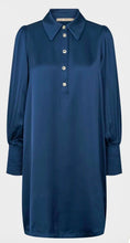 Load image into Gallery viewer, RDF Midnight Blue Shift Dress with Crystal Buttons
