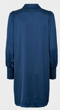 Load image into Gallery viewer, RDF Midnight Blue Shift Dress with Crystal Buttons
