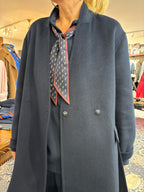 Ottod'Ame Navy & Burgandy Silk Printed Twilly Scarf