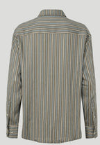 PBO Blue , Khaki & Oatmeal Stripe Linen Mix Shirt