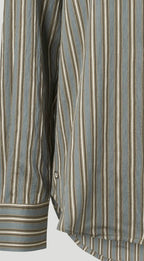 PBO Blue , Khaki & Oatmeal Stripe Linen Mix Shirt