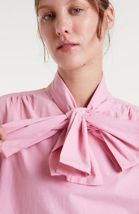 Compañia Fantástica Pink Cotton Pussybow Shirt