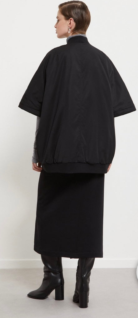 Otto'dame Black Bomber with Silver Hardware & Jewelry