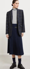 Load image into Gallery viewer, Otto&#39;dame Navy Tartan Wool Oversized Blazer
