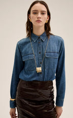 Nali Gold Mini Pouch Pendant Gold Necklace