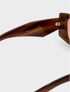 Nali Caramel Geometric Sunglasses