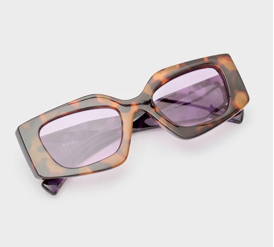 Nali Purple Geometric Sunglasses