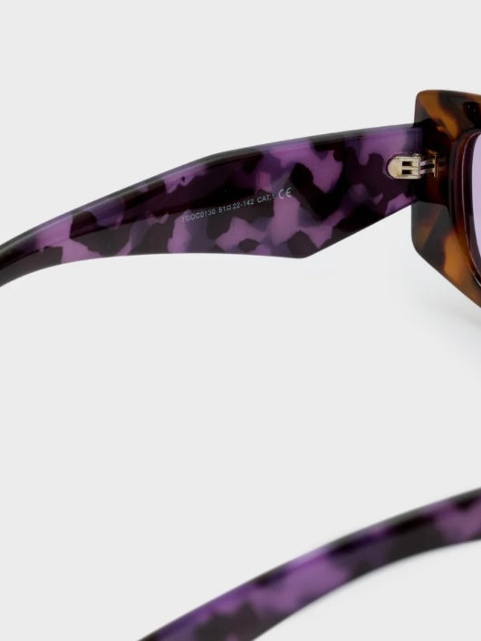 Nali Purple Geometric Sunglasses