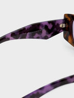 Nali Purple Geometric Sunglasses
