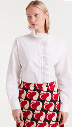 Compania White Princess Diana  Cotton Blouse