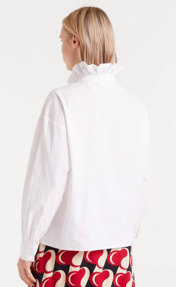 Compania White Princess Diana  Cotton Blouse
