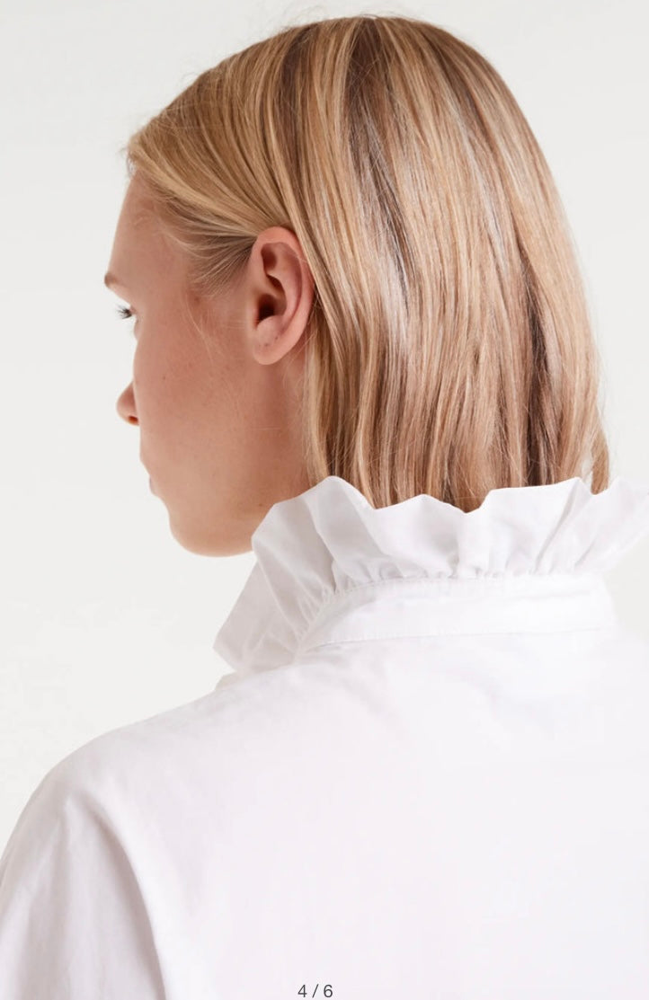 Compania White Princess Diana  Cotton Blouse