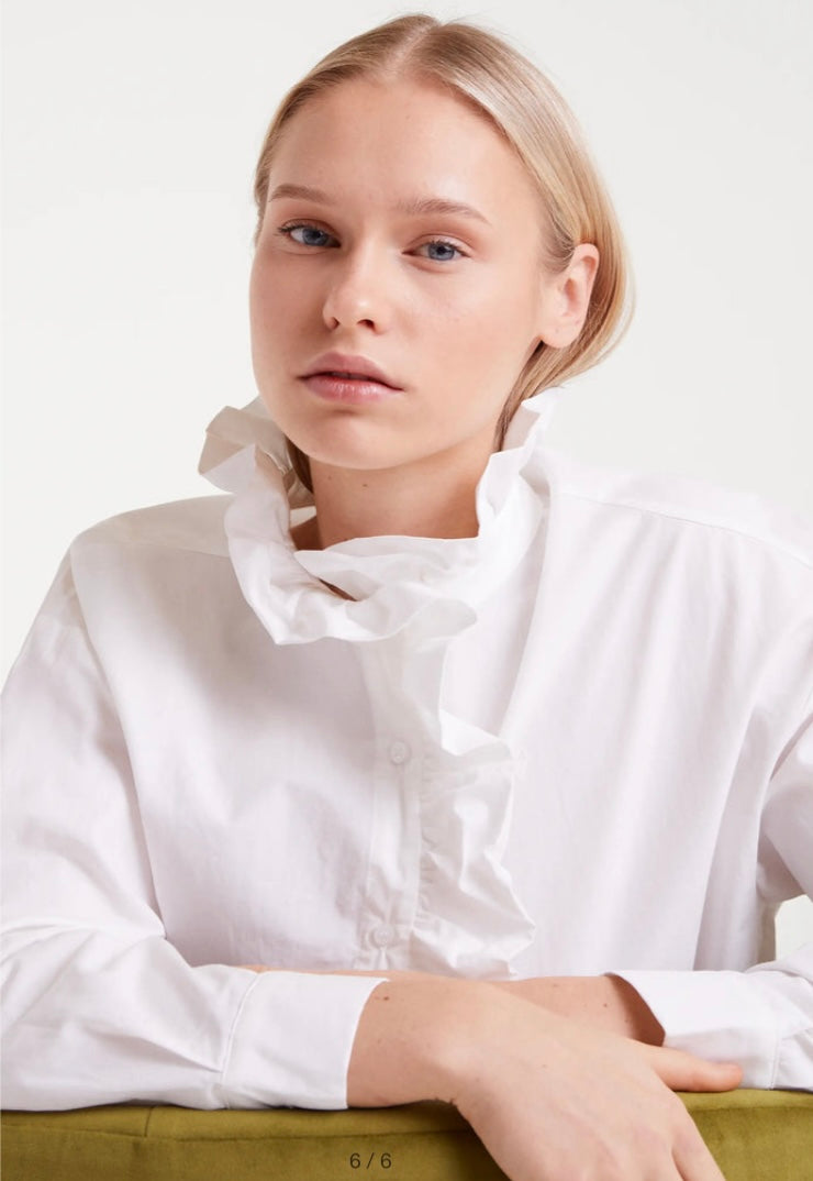 Compania White Princess Diana  Cotton Blouse