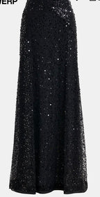 Essentiel Antwerp Black  Sequin and beaded Maxi Skirt.