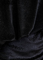 Essentiel Antwerp Black Velvet Long Evening dress with cape-like sleeves