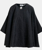 Essentiel Antwerp Black jacquard Cape jacket