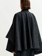 Essentiel Antwerp Black jacquard Cape jacket
