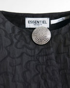 Essentiel Antwerp Black jacquard Cape jacket