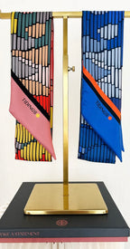 TIDINGS BeYouTiful Navy / Blue Twilly Silk Scarf