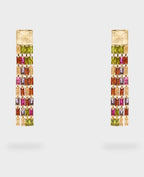 NALI Multicolored Crystal Droplet Chain Earrings